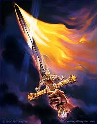 fiery sword