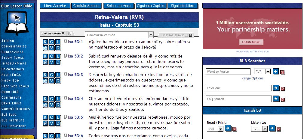 Busqueda en la Biblia de Letra Azul