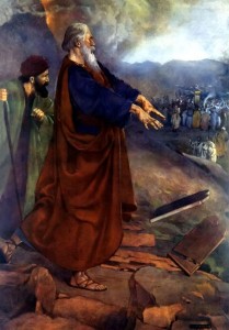 Moses beaks the 10